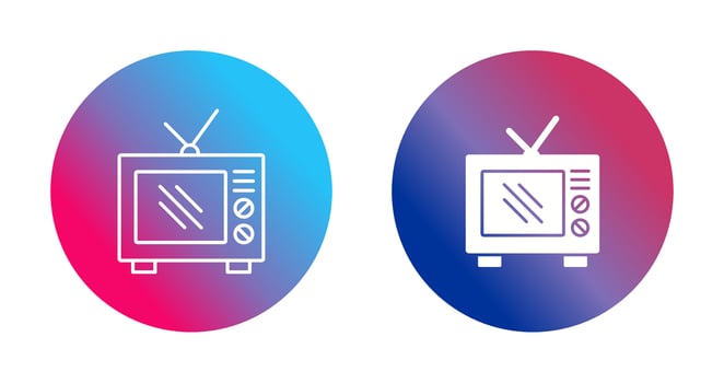 Old TV Vector Icon