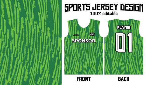 Abstract green background jersey design for sport uniform vector