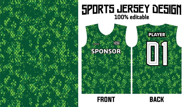 Abstract green background jersey design for sport uniform vector