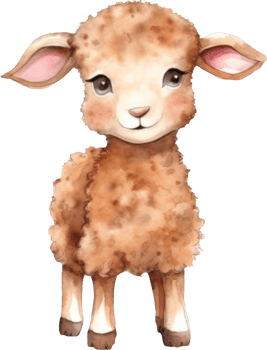 Cute Lamb Watercolor Illustration png
