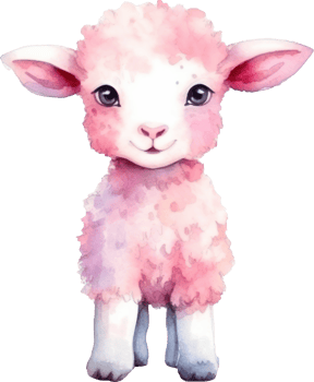 Cute Lamb Watercolor Illustration png