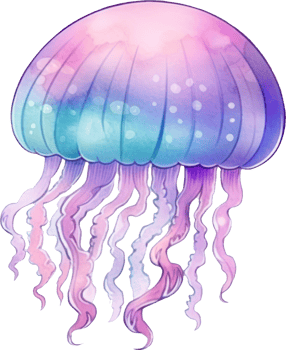 Jellyfish Watercolor Illustration png