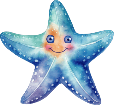 Starfish Watercolor Illustration png