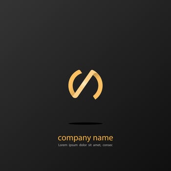 logo icon design letter S and N with one shape orange color combination monogram shape modern futuristic luxury elegant simple for company eps 10 vector