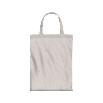 Blank white tote bag for mockup png