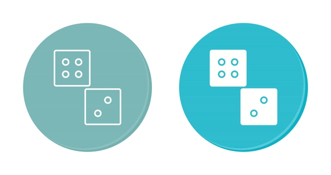 Unique Dice Vector Icon
