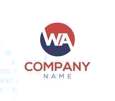 WA letter logo vector
