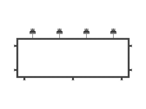 Blank billboard storefront with lamp for mockup png