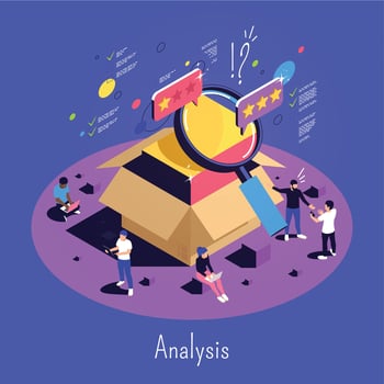 Product Quality Control Isometric Composition vector