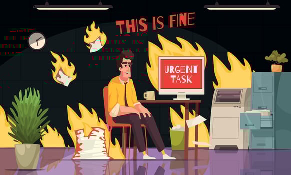 Office Stress Concept vector