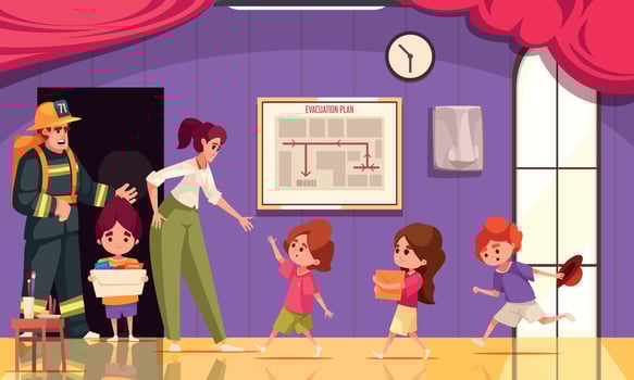 Evacuation Alarm Children vector