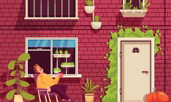 Urban Gardening Concept vector