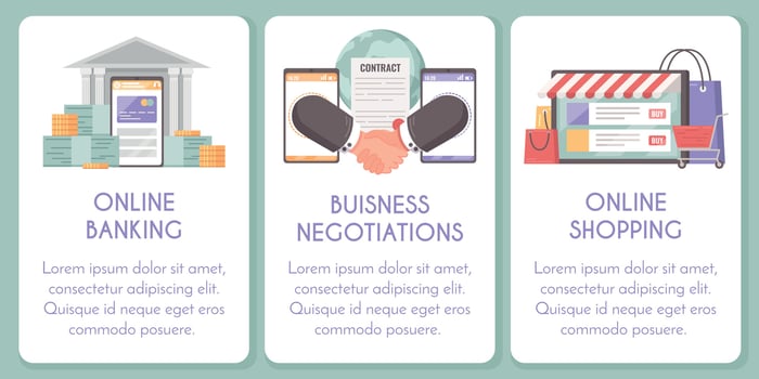 Digital Transformation Set vector