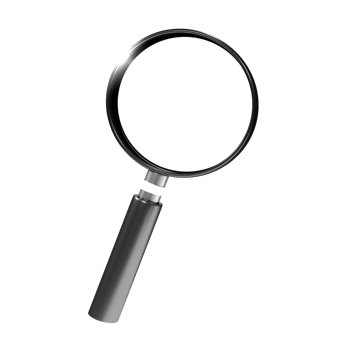 Magnifying glass premium glass with glossy color and good material, transparent background 3d illustration png
