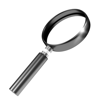 Magnifying glass premium glass with glossy color and good material, transparent background 3d illustration png