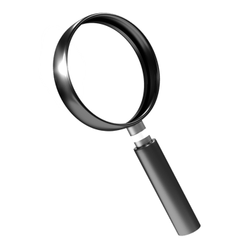 Magnifying glass premium glass with glossy color and good material, transparent background 3d illustration png