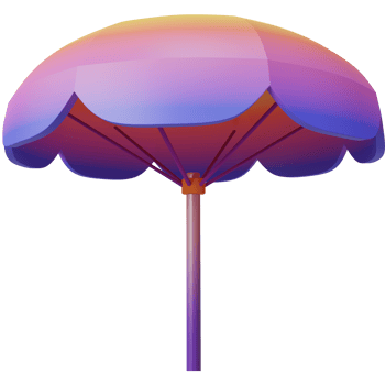 3d ocean parasol png
