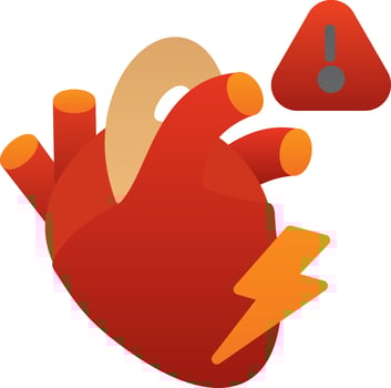 Heart attack Vector Icon Design