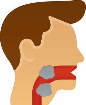 Throat cancer Vector Icon Design