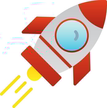 Rocket ship Vector Icon Design