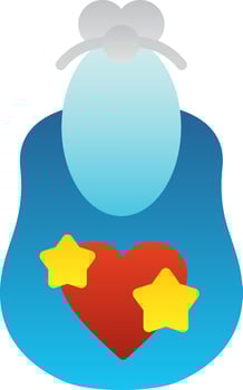 Baby bib Vector Icon Design