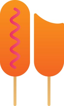 Corn dog Vector Icon Design
