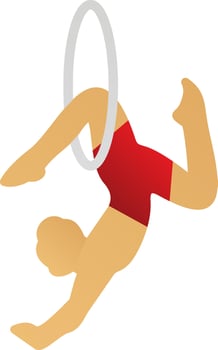 Trapeze artist Vector Icon Design
