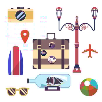 Indonesian tourism and travel vector