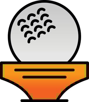 Golf ball Vector Icon Design