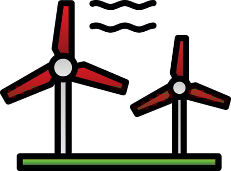Wind sign Vector Icon Design