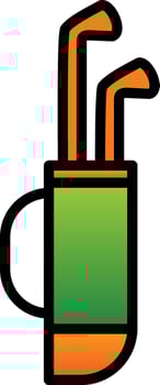 Golf bag Vector Icon Design