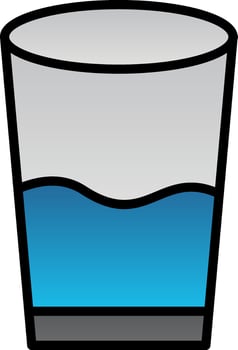 Glass of water Vector Icon Design