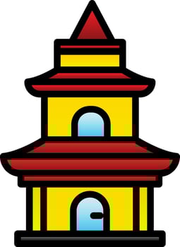 Temple Vector Icon Design