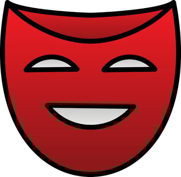 Theater masks Vector Icon Design