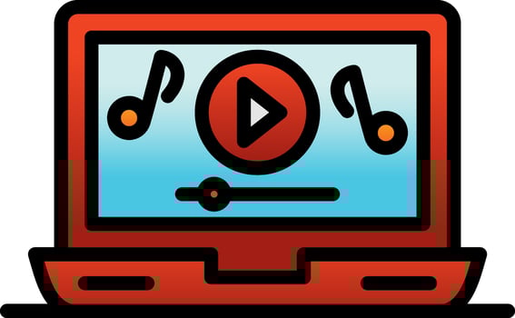 Music video Vector Icon Design