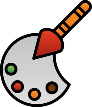 Painting Vector Icon Design