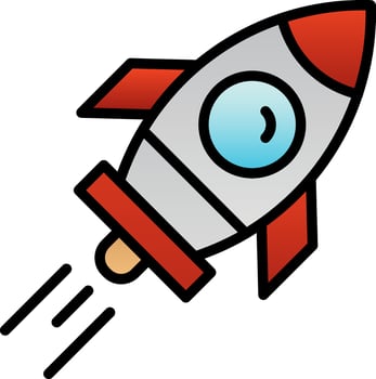 Rocket ship Vector Icon Design