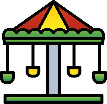 Merry go round Vector Icon Design