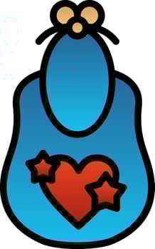Baby bib Vector Icon Design