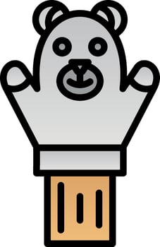 Hand puppet Vector Icon Design
