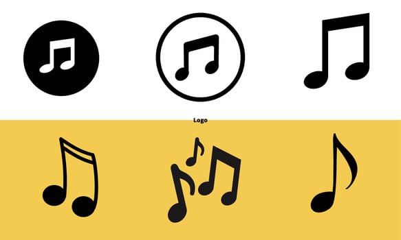 Music logo vector design illustration