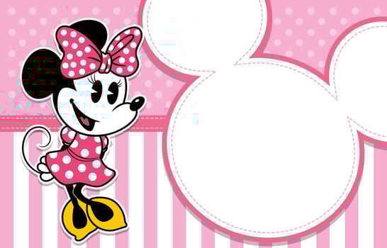 Mouse Girl With Polkadot Dress Background vector