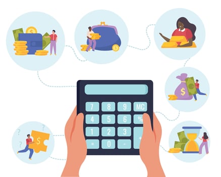 Financial Diversification Concept vector