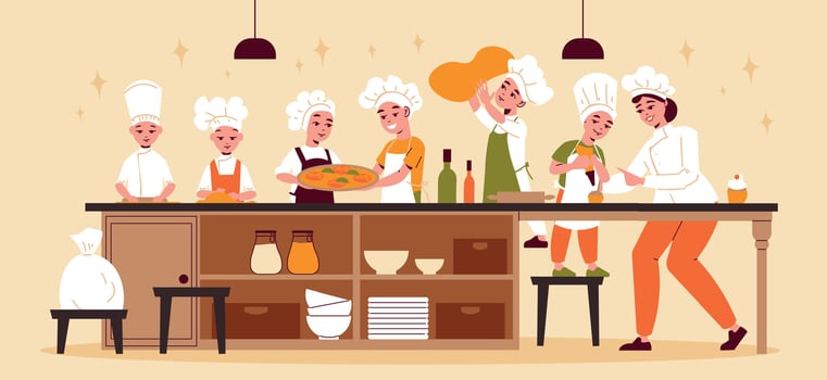 Culinary Classes Horizontal Poster vector