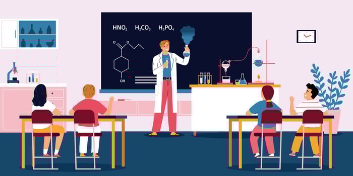 Flat School Teacher vector