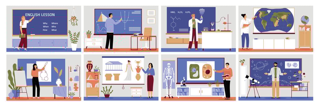 School Teachers Set vector