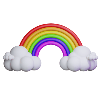 rainbow weather 3d icon png