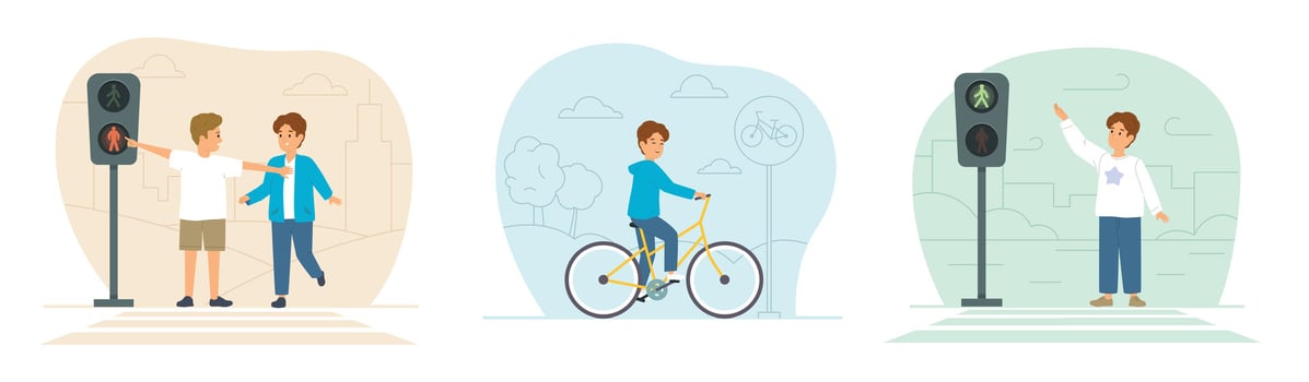 Road Rules Compositions Set vector