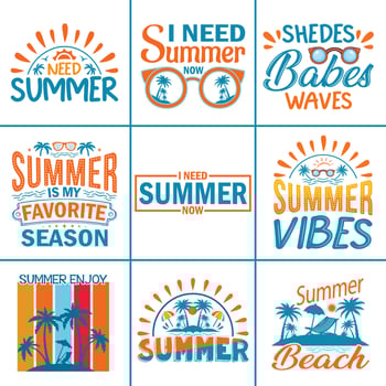 vector vintage summer t-shirt design