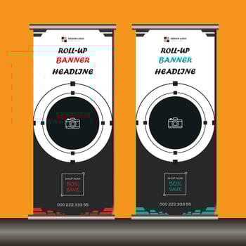 Business Roll Up Banner Template Design vector